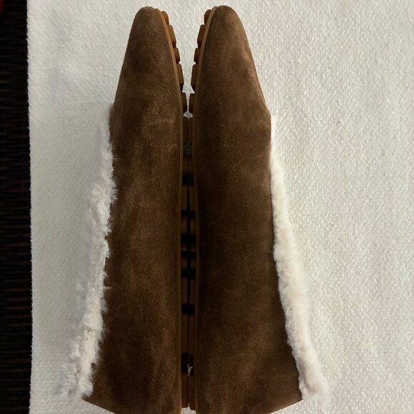 Aquatalia Qassidy Ballet Flats with faux fur-7 - Picture 2 of 11